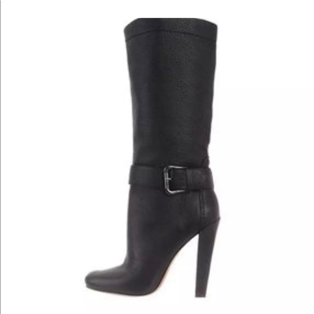 Joan & David black High Heel Buckle Boots SZ 7M